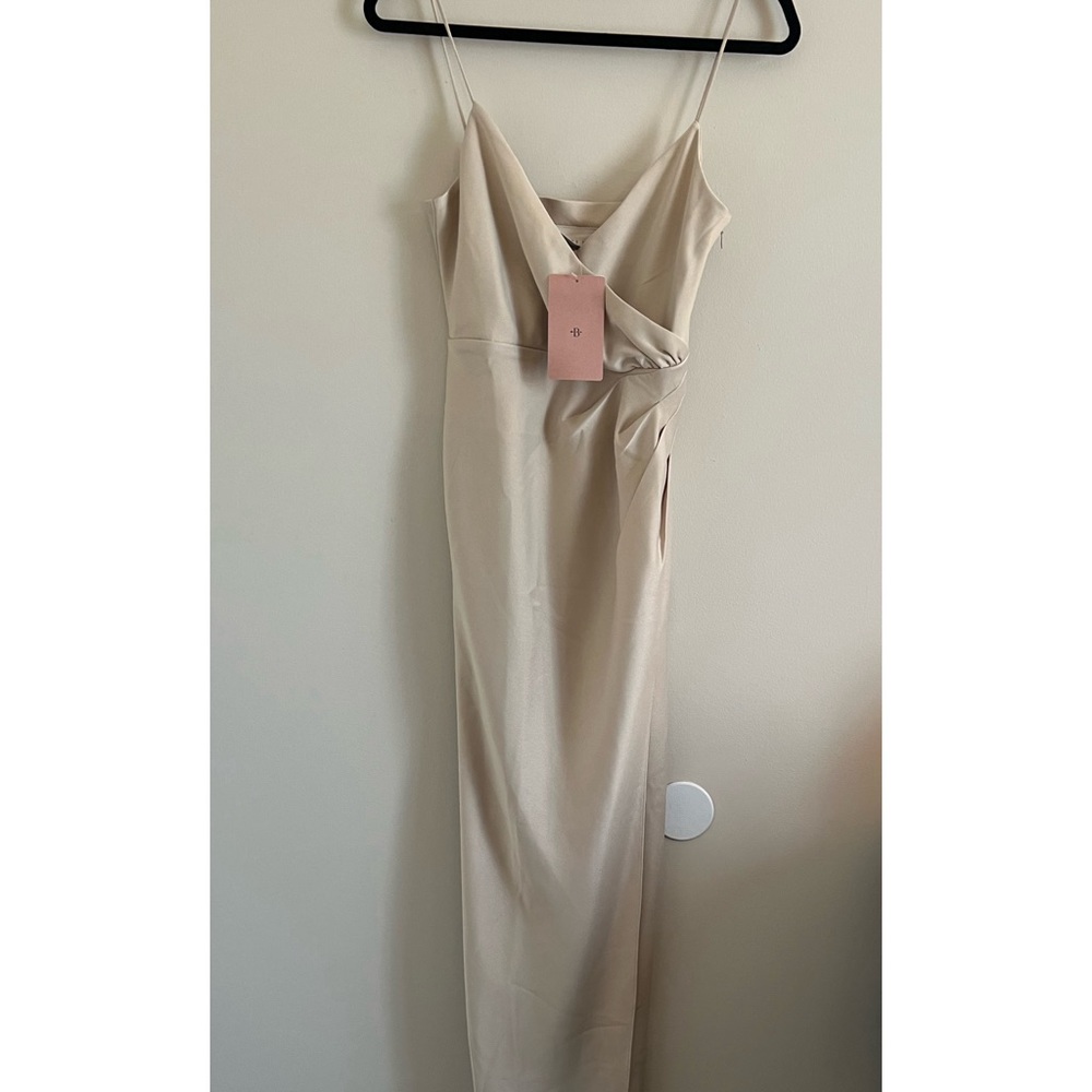 nwt: bhldn freya satin charmeuse dress - Picture 4 of 9